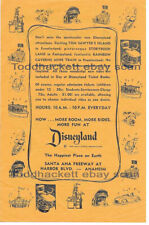 1956 Disneyland Ticket Flyer First Summer of tickets.  Cool Art picture