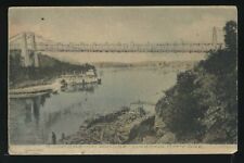 OR Oregon City H/C ROTOGRAVURE c.1908 SUSPENSION BRIDGE & STEAMBOAT by Albertype picture