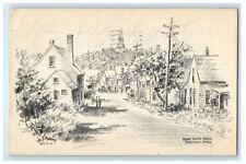 1950 Bear Skin Neck Sketch Rockport Massachusetts MA Posted Vintage Postcard picture