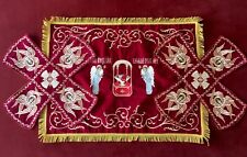 Chalice covers set dark red with Gold embroidery picture