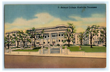 Postcard TN Nashville Tennessee Belmont College View From Belmont Ave Linen picture