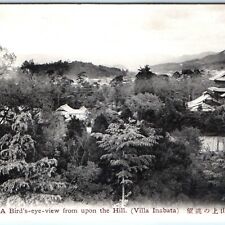 c1910s Japan Villa Inabata Birds Eye from Hill Collotype Photo Postcard Tree A40 picture
