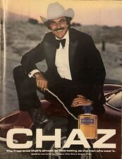 1980 Tom Selleck Chaz Cologne VTG 80s PRINT AD Tuxedo Cowboy Boots Fragrance picture