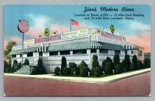Zinn's Modern Diner LANCASTER Pennsylvania ~ Vintage Art Deco Postcard ~1950s picture