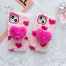 Fluffy Fuzzy Plush Love Phone Case For iPhone 11 12 13 Pro Max XR XS 7 8 SE picture