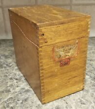 Primitive Old Antique wooden Recipe Box Kitchen Cooking Recipes picture
