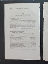 1867 horse train report BROADWAY OF BROOKLYN RAILROAD Sumter St Kent Ave NYC picture