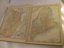 Rand McNalley Atlas of the World 1902 Book of Color Maps 1900 Census States picture