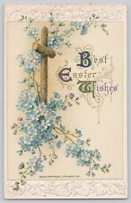 Postcard Easter Greetings Embossed Divided Back Winsch picture