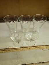 Vintage Cocktail Martini Tall Wine Glass MCM Curated Stemware Bar Ware 5 Glass picture