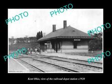 OLD 8x6 HISTORIC PHOTO OF KENT OHIO THE RAILROAD DEPOT STATION c1920 picture
