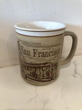 Vintage San Francisco Coffee Mug Golden Gate Bridge Chinatown Trolley picture