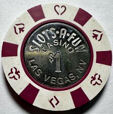 Slots-A-Fun $1 Casino Chip, coin-inlay picture