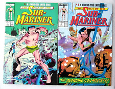 LOT OF 2 SAGA OF SUB-MARINER #1 #2 1988 MARVEL COMICS COPPER AGE BAGGED picture