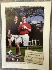 VTG 2007 Louisiana Tourism Print Advertisement - Peyton & Eli Manning Football picture