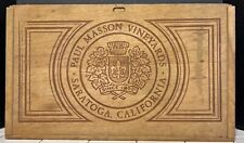 Vintage Paul Masson Since 1852 20.75” x 12.5'' WOOD WINE CRATE Winery Box picture