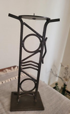VINTAGE CAST IRON CANDLE STICK HOLDER APPRO 10 IN picture