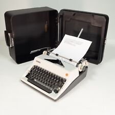 Vintage 1969 OLYMPIA SM9 Cursive Typewriter w/Case New Ribbon Works Great picture