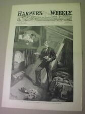 1889 print: On an OCEAN LINER, seasick at breakfast humorous, by de Thulstrup picture