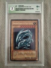 Yu-Gi-Oh Blue Eyes White Dragon Starter Deck Kaiba First Edition Spanish Graad 7 picture