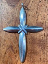 Old Navajo Native American Sand Cast Sterling Cross picture
