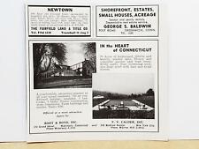 Connecticut Country Estate 1938 PRINT AD Photo Root & Boyd Real Estate Waterbury picture