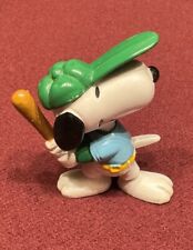 Vintage Peanuts Snoopy Baseball Player Batting  PVC Toy Figure  picture