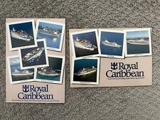 RCCL Royal Caribbean Original Fleet, 2 LG Line Issued Cruise Ship Postcards picture