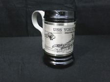 USS Yorktown Barrel Mug - Wooden Handle - Patriots Point Charleston SC picture