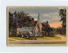 Postcard Little Church of the Flowers Forest Lawn Memorial Park California USA picture