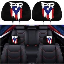 Set 2 Pcs - Puerto Rico Flag Elastic Car Headrest Cover **  picture