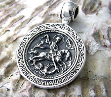 NEW .925 Sterling Silver Russian Orthodox  Pendant 