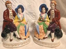 Vtg Highmount Made in Occupied Japan Colonial Courting Couple Porcelain Figurine picture