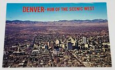 Vtg Postcard Denver Colorado Rocky Mountain West Scenic City Aerial View P2 picture