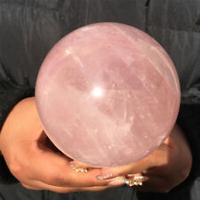3LB Natural Rose Quartz Sphere Crystal Ball Reiki Quartz Healing 95mm picture