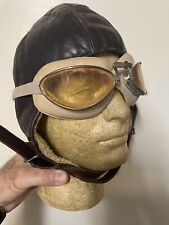 WW2 Original Luftwaffa K33 Flight helmet and DR 652 goggles picture
