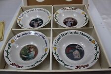 1996 Kellogg's Advertising Bowls Set of 4 Stoneware Bowls Vintage Cereal Bowls picture