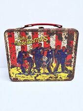 VINTAGE Harlem Globetrotters 1971 Thermos Brand Metal Lunchbox Distressed picture