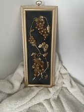VTG MCM 3D Gold Butterfly/Grape Wall Art picture