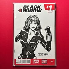 Bob Hall The Black Widow Original Sketch Art Drawing on Marvel Now Variant #1 picture
