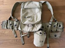 U.S. Army 1942 Webbing, M1928 Haversack, M1923 Cartridge Belt, Canteen And Mess picture