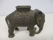ANTIQUE A.C. WILLIAMS SMALL ELEPHANT CAST IRON COIN BANK picture