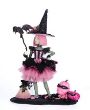 Katherine's Collection Halloween Rosalie Blackthorne Tabletop Witch Pink Black picture