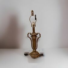 Vintage Breman Cast Metal Brushed Silver and Gold Lamp picture
