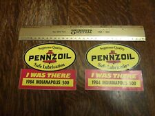 original 1984 Indianapolis 500 racing sticker I was there Pennzoil lubrication picture