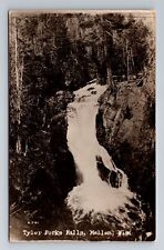 Mellen WI-Wisconsin, RPPC, Tyler Forks Falls, Antique, Vintage Postcard picture