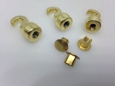 Grandfather Clock weight shell Hook and Nut set of 3 Older Style 4 mm thread picture