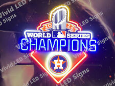 Houston Astros World Series Champions Vivid LED Neon Sign Light Lamp With Dimmer picture