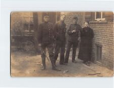 Postcard Group of Soldiers and a Lady Picture picture