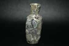 Wonderful Ancient Roman Glass Bottle with Iridescent Patina from Israel picture